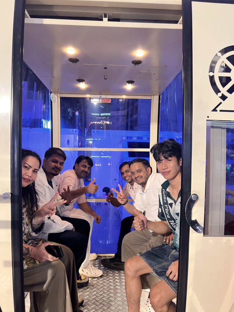 Six guests enjoying a private gondola at The View Pattaya